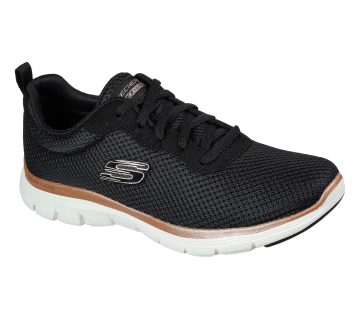 Skechers Flex Appeal 4.0 – Brilliant View – Zwart / Roos Goud (149303-BKRG)