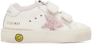 Golden Goose Baby White May School Sneakers (GJF00198.F003280.11202)