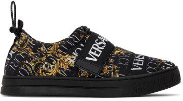 Versace Jeans Couture Black Court 88 Sneakers (E73YA3SK7EZS486)