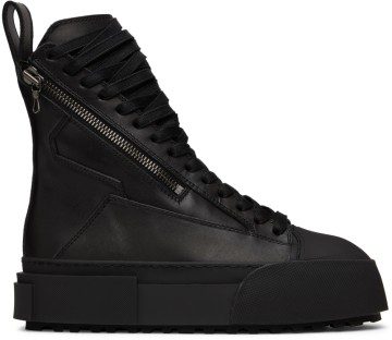 Julius Black Leather Sneakers (797FWM2-L)