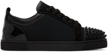 Christian Louboutin Black Louis Junior Spikes Sneakers (3220716)