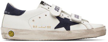 Golden Goose Kids White & Blue Old School Sneakers (GYF00111.F000418.10304)