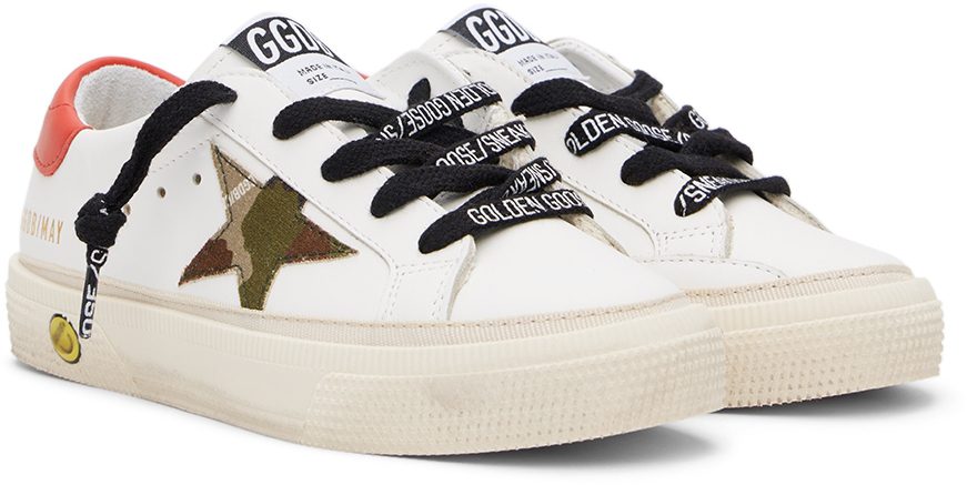 Golden Goose Kids White May Sneakers (GYF00112.F002814.10969)