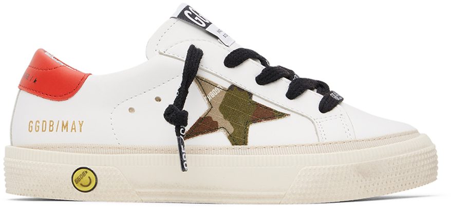 Golden Goose Kids White May Sneakers (GYF00112.F002814.10969)