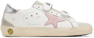 Golden Goose Kids White Old School Sneakers (GYF00177.F002435.81482)