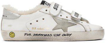 Golden Goose Kids White Old School Sneakers (GYF00111.F002827.10975)