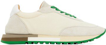 The Row Off-White & Green Owen Sneakers (F2021-W20L25)