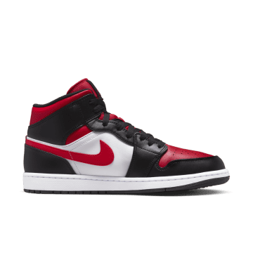 Air Jordan 1 Mid Bred Toe White (554724-079)