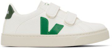 VEJA Kids White & Green Esplar Sneakers (SV0502999C)