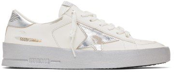 Golden Goose White & Silver Stardan Sneakers (GMF00128.F002187.80185)