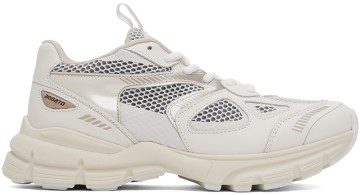Axel Arigato White & Taupe Marathon Runner Sneakers (F0158042)