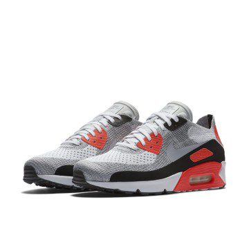 Nike Air Max 90 Ultra 2.0 Flyknit ‘White & Bright Crimson’ (875943-100)