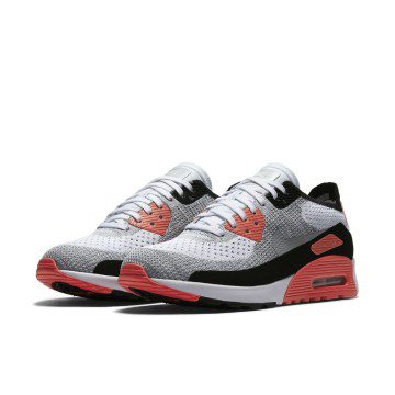 Nike Air Max 90 Ultra 20 Flyknit ‘White & Bright Crimson’ (881109-100)