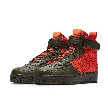Nike SF Air Force 1 Mid QS ‘Cargo Khaki & Total Crimson’ (AA7345-300)