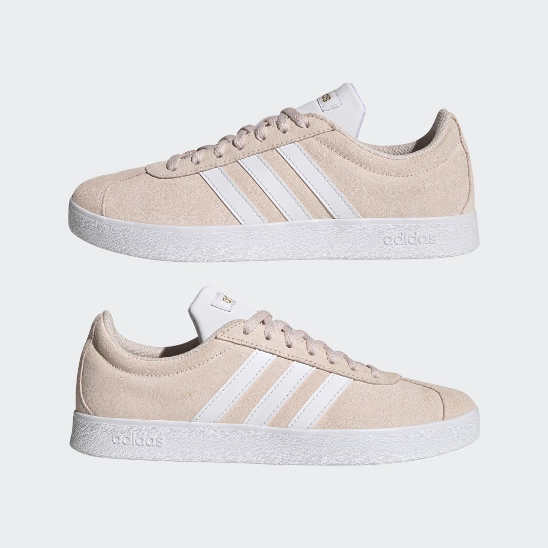 adidas VL Court 2.0 Suede Wonder Quartz / Cloud White / Gold Metallic (H06114)