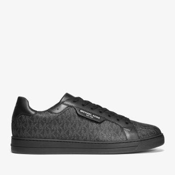 Michael Kors MK Keating Logo and Leather Trainers – Black (42F9KEFS2Q-0001)