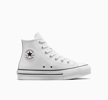 Converse Chuck Taylor All Star Lift Platform Leather Wit/natural Ivory/zwart