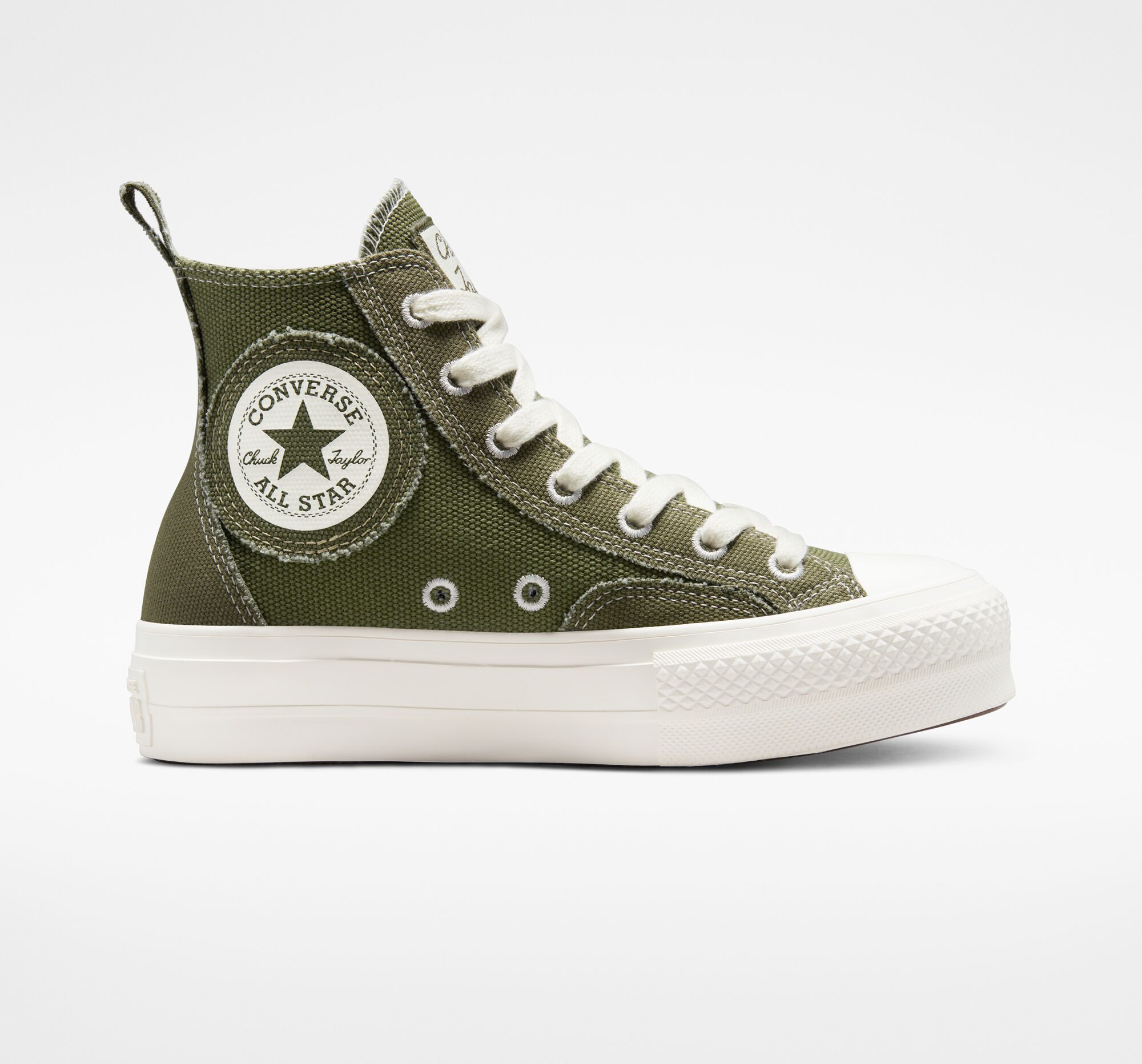 Converse Chuck Taylor All Star Lift Platform Oversized Patch Utility/egret/egret