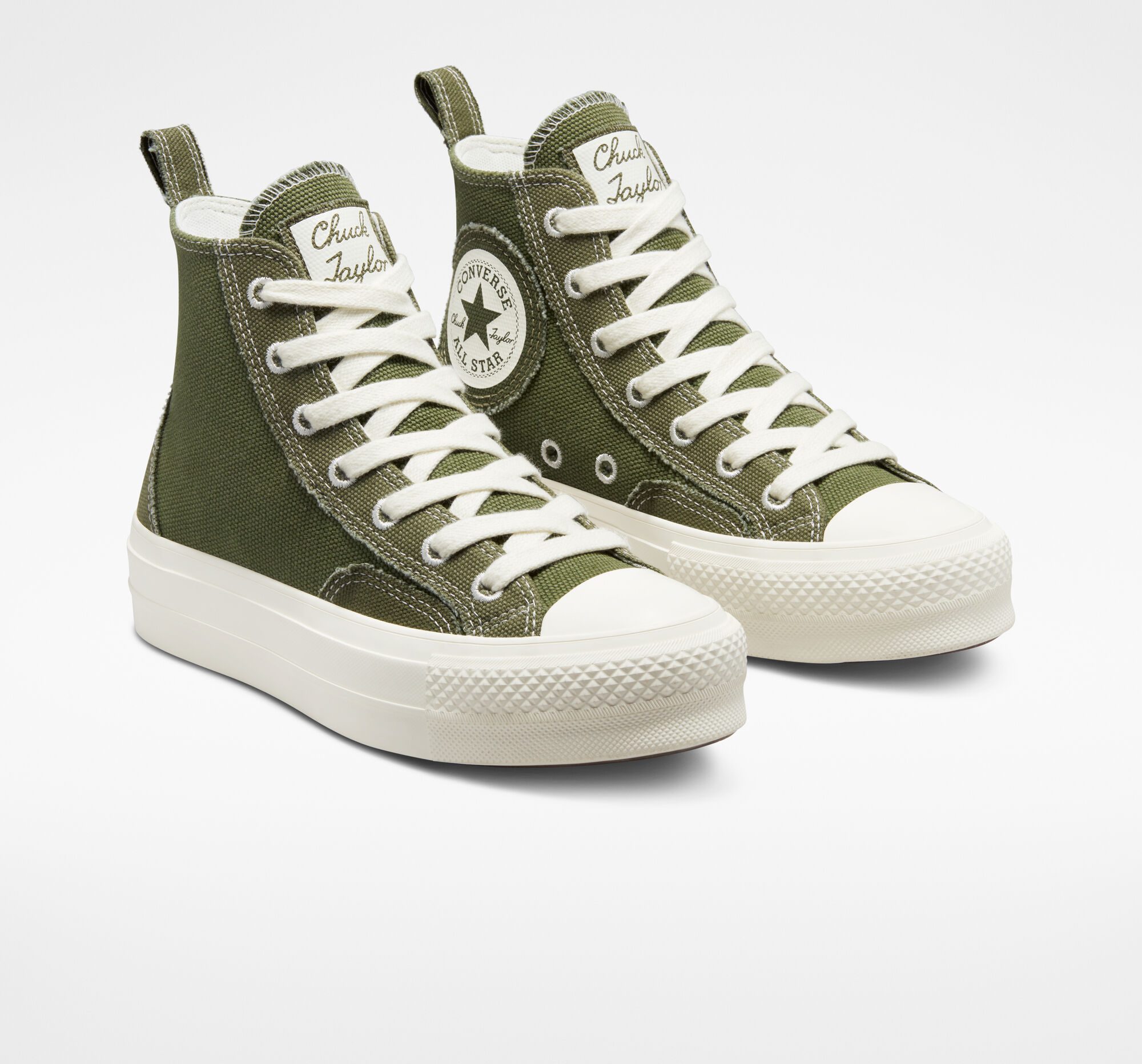 Converse Chuck Taylor All Star Lift Platform Oversized Patch Utility/egret/egret