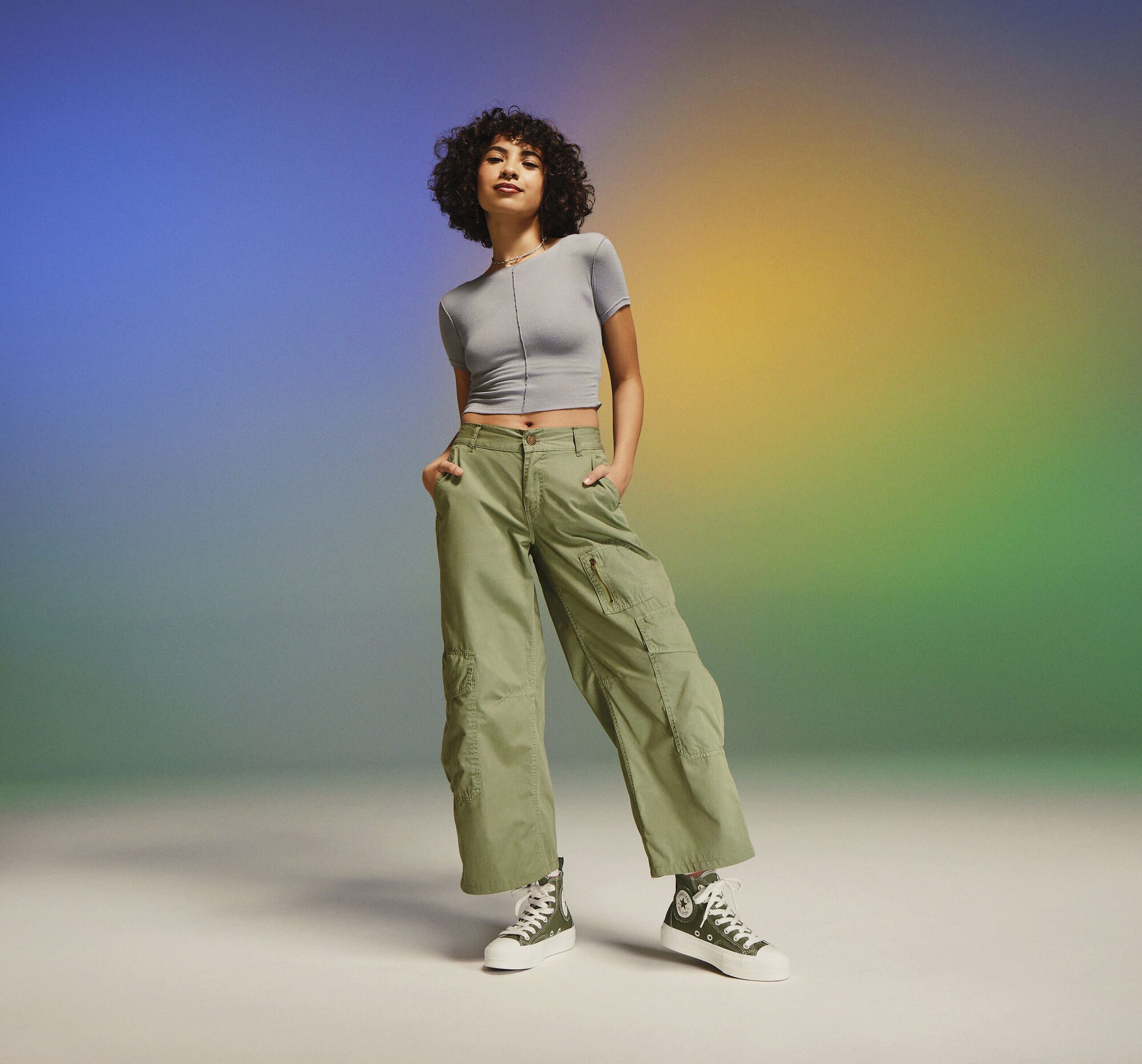 Converse Chuck Taylor All Star Lift Platform Oversized Patch Utility/egret/egret