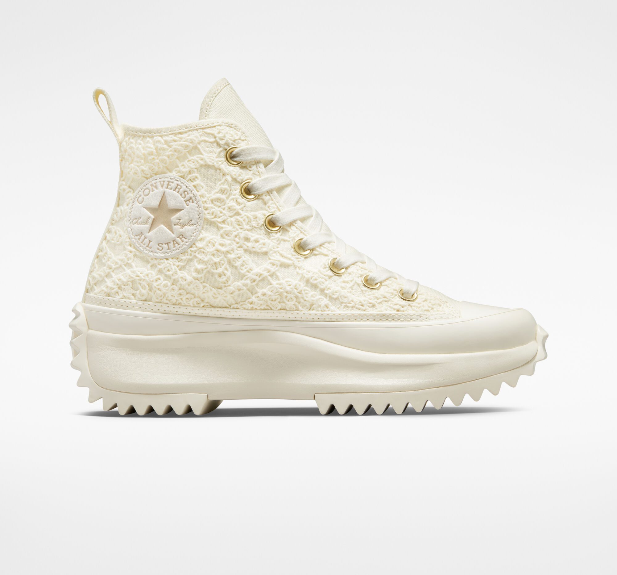 Converse Run Star Hike Platform Daisy Cord Egret/egret/light Gold (A06113C)