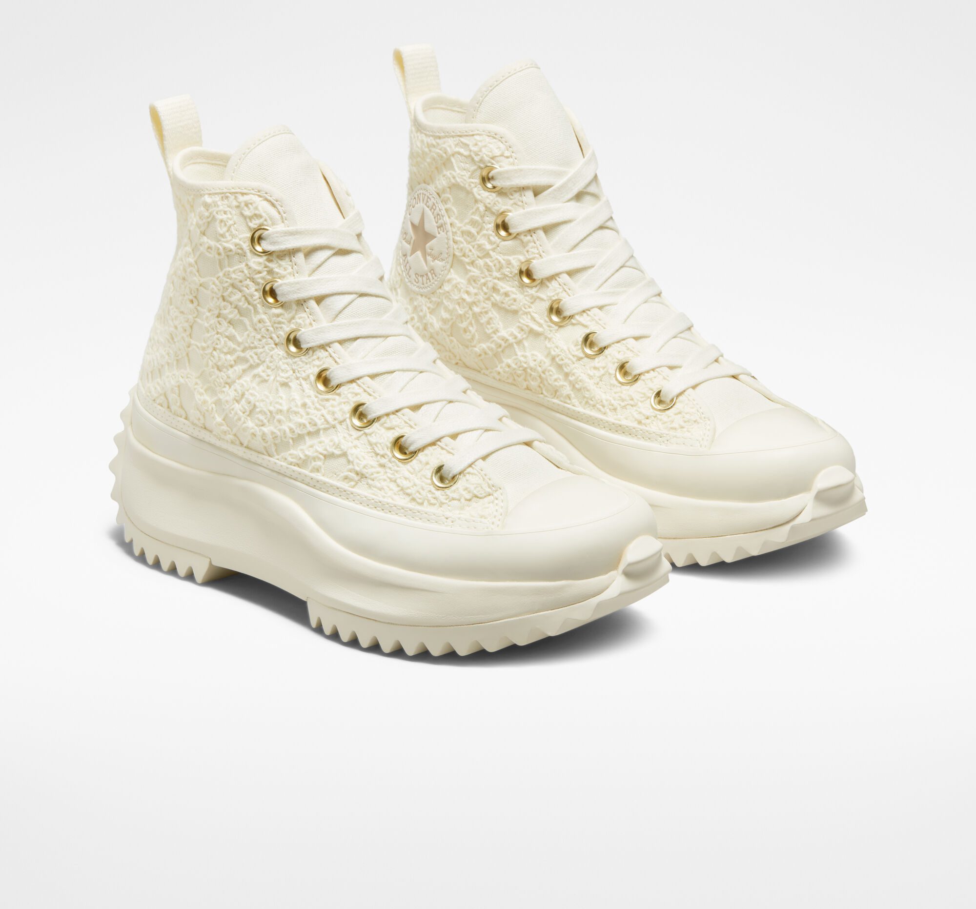 Converse Run Star Hike Platform Daisy Cord Egret/egret/light Gold (A06113C)