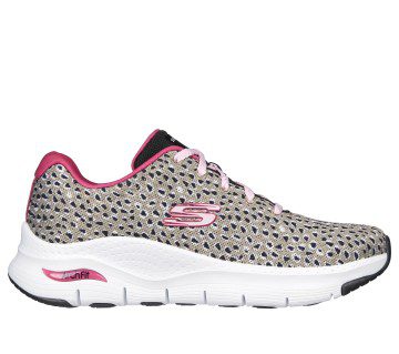 Skechers DVF: Arch Fit – Sprinting Spots – Natuurlijk / Zwart (149677-NTBK)