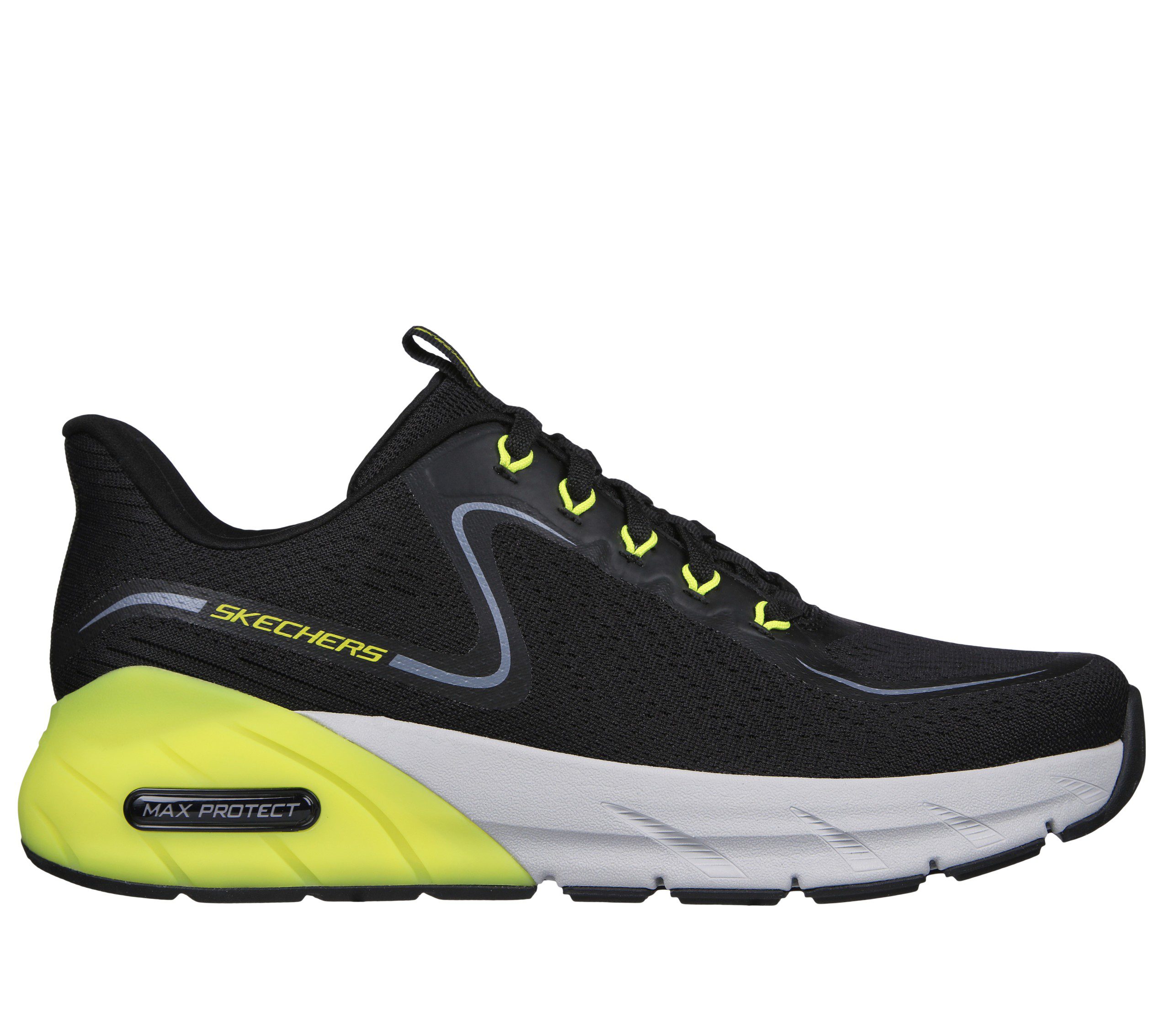 Skechers Max Protect Sport – Bream – Zwart / Limoen (232664-BKLM)