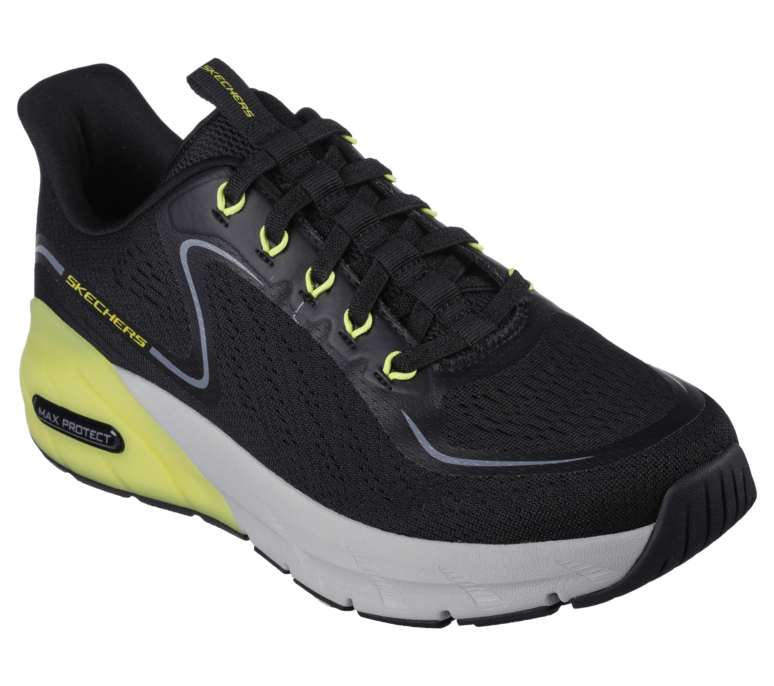 Skechers Max Protect Sport – Bream – Zwart / Limoen (232664-BKLM)