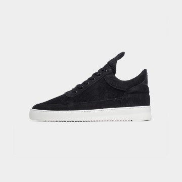 Filling Pieces Low Top Perforated Organic Black