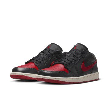 Air Jordan 1 Low WMNS ‘Bred Sail’ Black / Gym Red-Sail (DC0774-061)