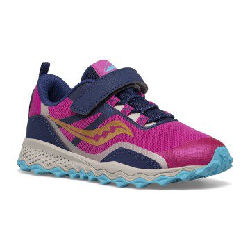 Saucony Peregrine 12 Shield A/C Sneaker Navy / Pink / Turq (SK166102)