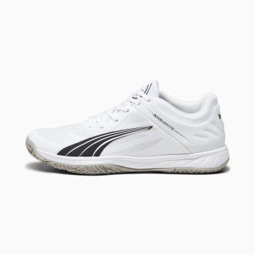 Puma Accelerate Turbo zaalschoenen Wit/Zwart/Grijs (107340-02)