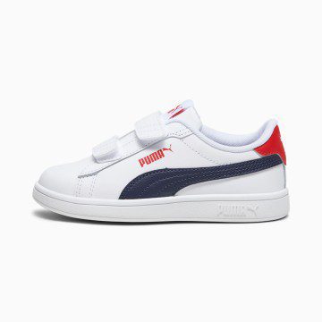 Puma Smash 3.0 leren V Wit/Blauw/Rood (392033-11)