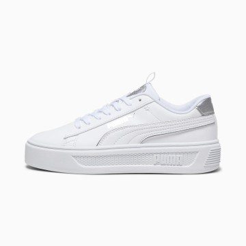 Puma Smash Platform v3 Pop Up damessneakers Zilver/Wit (392504-02)
