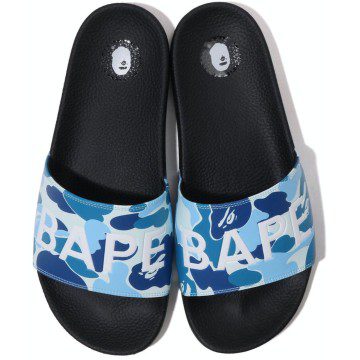 A Bathing Ape ABC Camo Slide Blue (2023) (1J30-191-010)