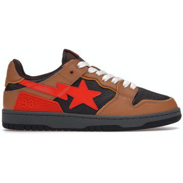 A Bathing Ape Bape SK8 Sta Brown Orange (001FWH801021_BLK_A)