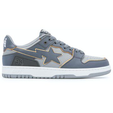 A Bathing Ape Bape SK8 Sta Grey Gold White (1J30-291-025/1J30-191-025)