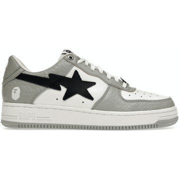 A Bathing Ape Bape Sta Low Grey Black (001FWH701002_WHT_A/1H70-191-002/1H70-291-002)