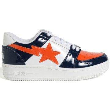 A Bathing Ape Bape Sta Low Navy White Orange (2019) (1H30191002-NVY)
