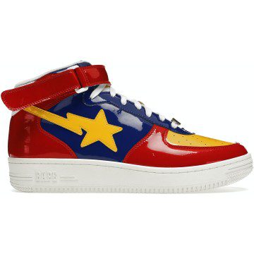 A Bathing Ape Bape Sta Mid Red Yellow Blue (2020) (1G30191004-RED)
