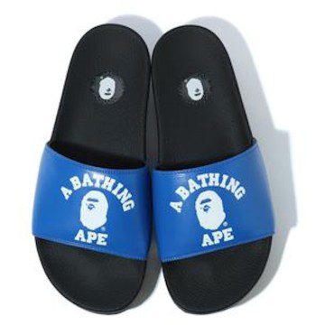 A Bathing Ape College Slide Sandals Blue (1G20191011-BLU)