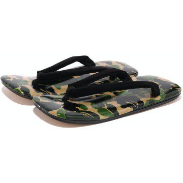 A Bathing Ape Japanese Sandal Green ABC Camo (1J30-191-009)