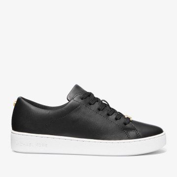 Michael Kors MK Keaton Leather Trainers – Black (43T2KTFS5L-0001)