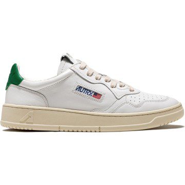 Autry Medalist Leather Low White Green (AULM-LL20)
