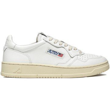 Autry Medalist Leather Low White (Women’s) (AULW-LL15)