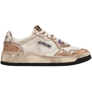 Autry Super Vintage Low White Metallic Pink (Women’s) (AVLW-MS11)