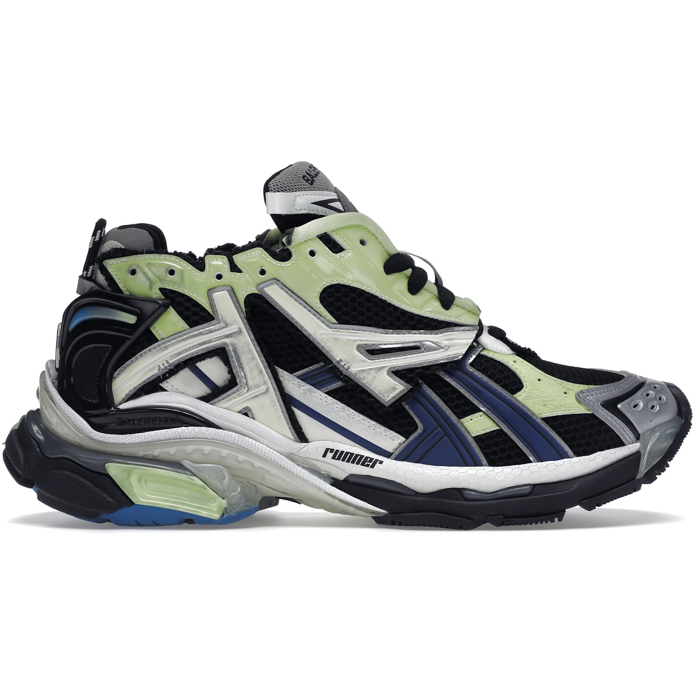Balenciaga Runner Green Blue Black Grey (677403W3RB55179)