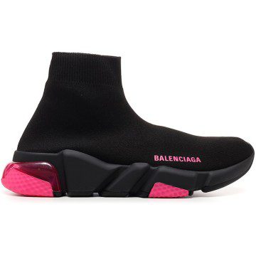 Balenciaga Speed Trainer Black Pink Clear Sole (Women’s) (607543W05GJ1051)