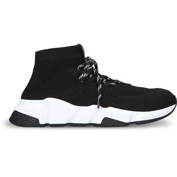 Balenciaga Speed Trainer Lace Up Black White Black (Women’s) (517319W07U01000)